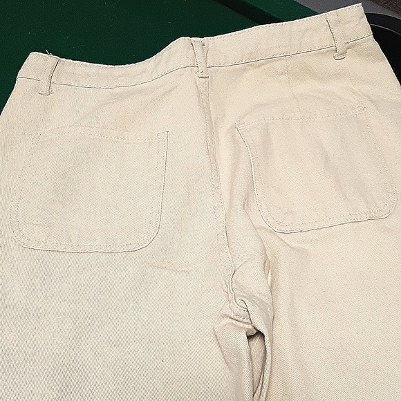 Pair of creamy color Jean's size leg 27in waste 30in jeans by shine - Picture 5 of 5